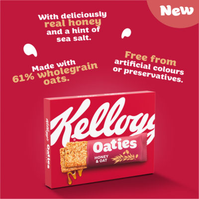 Kellogg's Oaties honey oat snack bar 4x40g - British product
