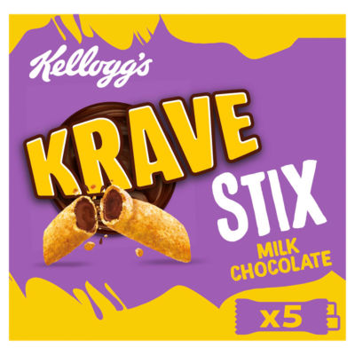 Kellogg's Stix milk chocolate cereal bars 5x20.5g - British product