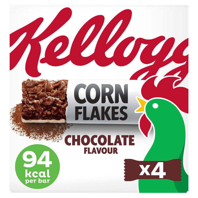 Kellogg's Corn Flakes chocolate cereal bars 4x24g (British brand)