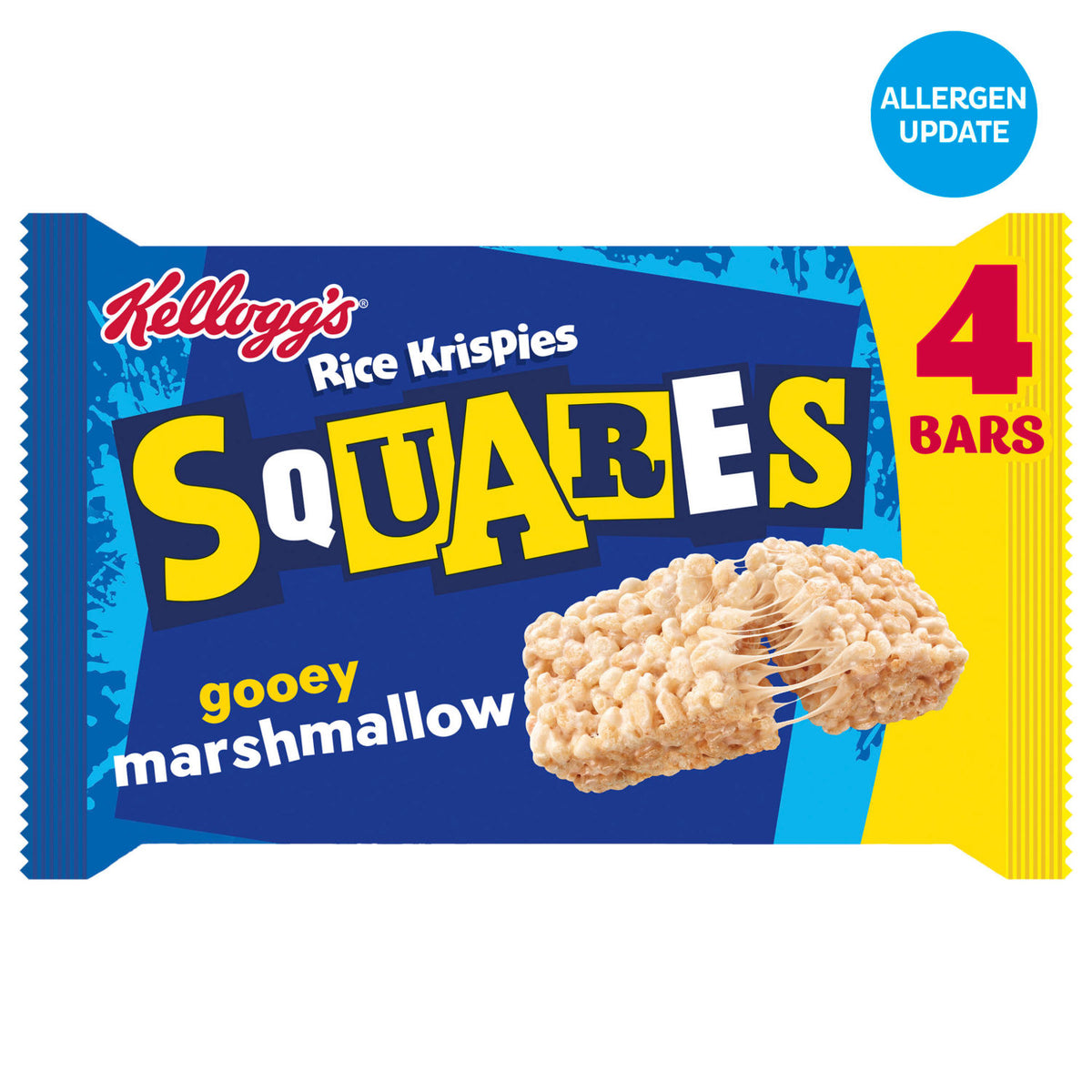 Kellogg's Rice Krispies Squares Chewy Tastic Marshmallow 4x28g, UK version