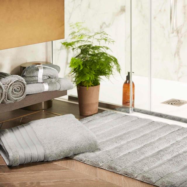 Hug Rug Biodegradable Bathmat Stripe Silver GOODS M&S   