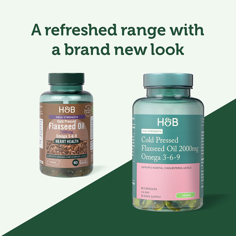 Holland & Barrett flaxseed oil 90 capsules, imported from the UK