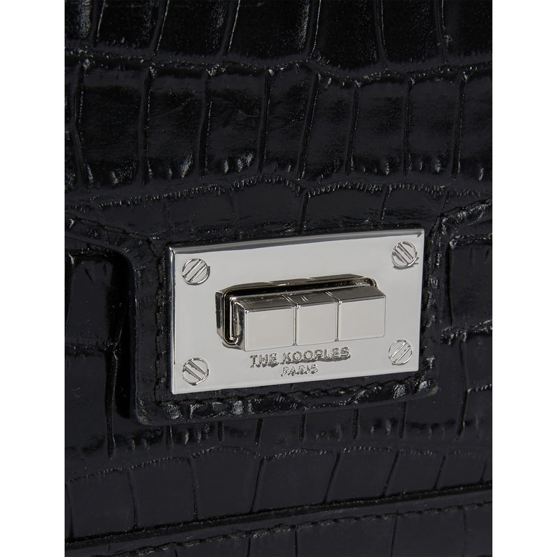 The Kooples Emily vinyl-effect mini leather cross-body bag - British product