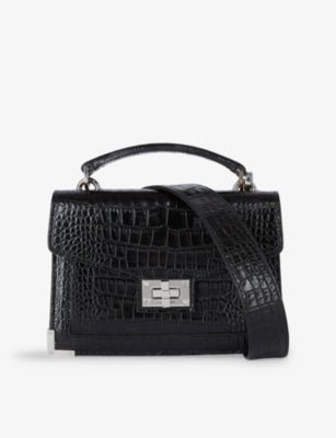 The Kooples Emily vinyl-effect mini leather cross-body bag - British product