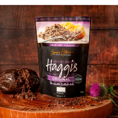Simon Howie Original Haggis 454g with plastic outer bag (British brand)