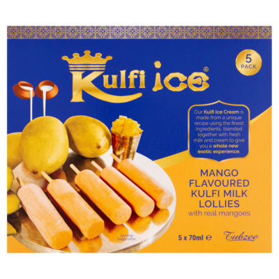 ASDA Mango smaksatt Kulfi Melkeis 5 pakker 350g
