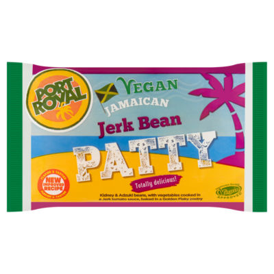 Port Royal Jerk Bean Patty Vegetarian 140g, imported from the UK