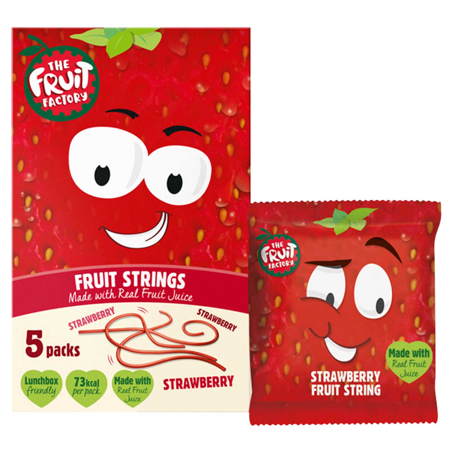 The Fruit Factory strawberry fruit gums 100g (British brand)