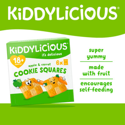 Kiddylicious apple and carrot cookie squares 144g, UK version