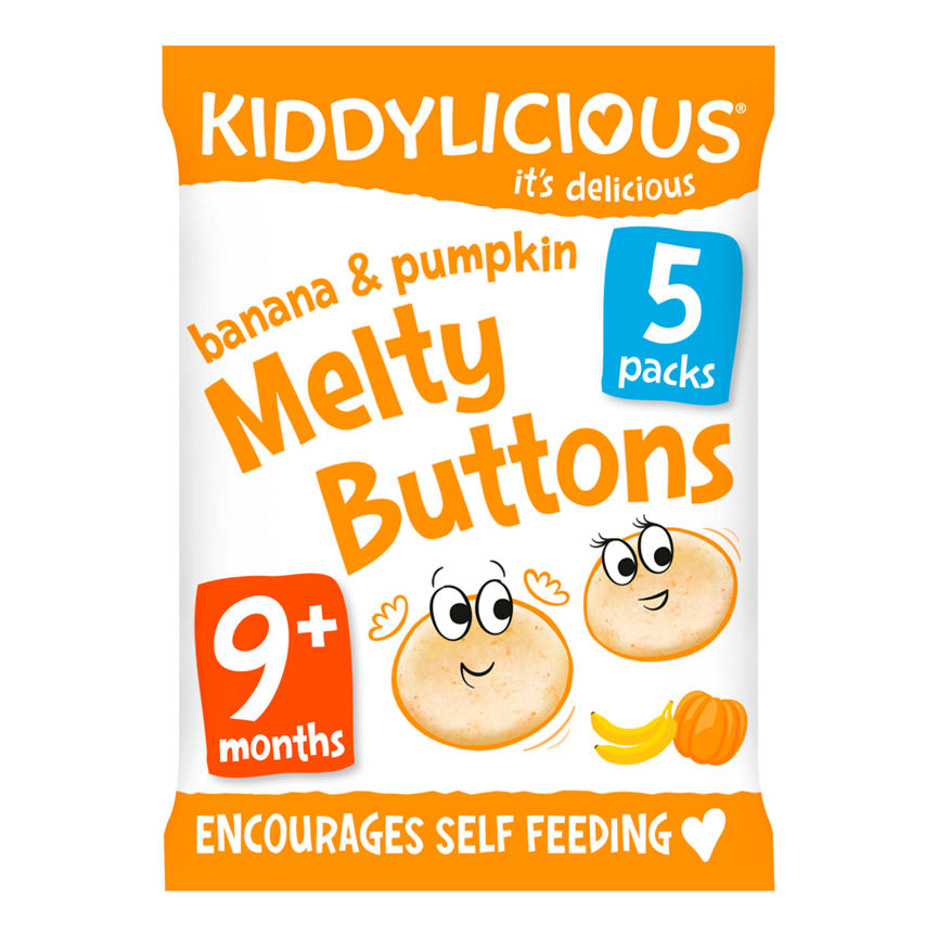 Kiddylicious Banana & Pumpkin Melty Buttons GOODS ASDA   