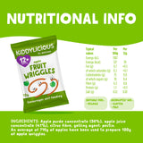 Kiddylicious apple fruit wriggles toddler snack 4 x 12g (48g), UK version