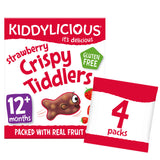 Kiddylicious Strawberry Crispy Tiddlers 12 Months+ 4 x 12g (48g) GOODS ASDA   