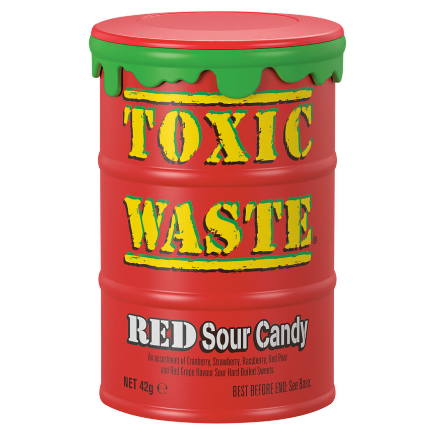 Toxic Waste Red Sour Candy 42g GOODS ASDA   