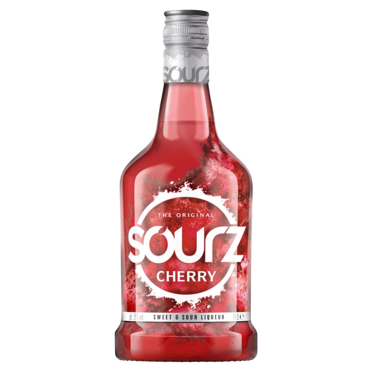 Sourz Cherry Sweet & Sour Liqueur 70cl bottle, a British brand product