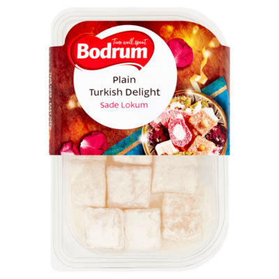 Bodrum Plain Turkish Delight 200g, imported from the UK