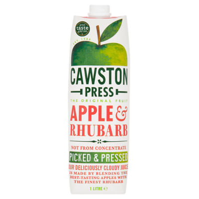 ASDA Cawston Press Apple & Rhubarb Pressed Juice Drink 1L- Buy online at McGrocer