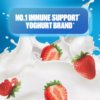 Actimel Boisson fermentée au lait et fraises pour renforcer l'immunité, multipack 12x100g