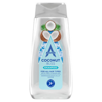 Astonish Coconut Bliss Shampoo 400ml, imported from the UK