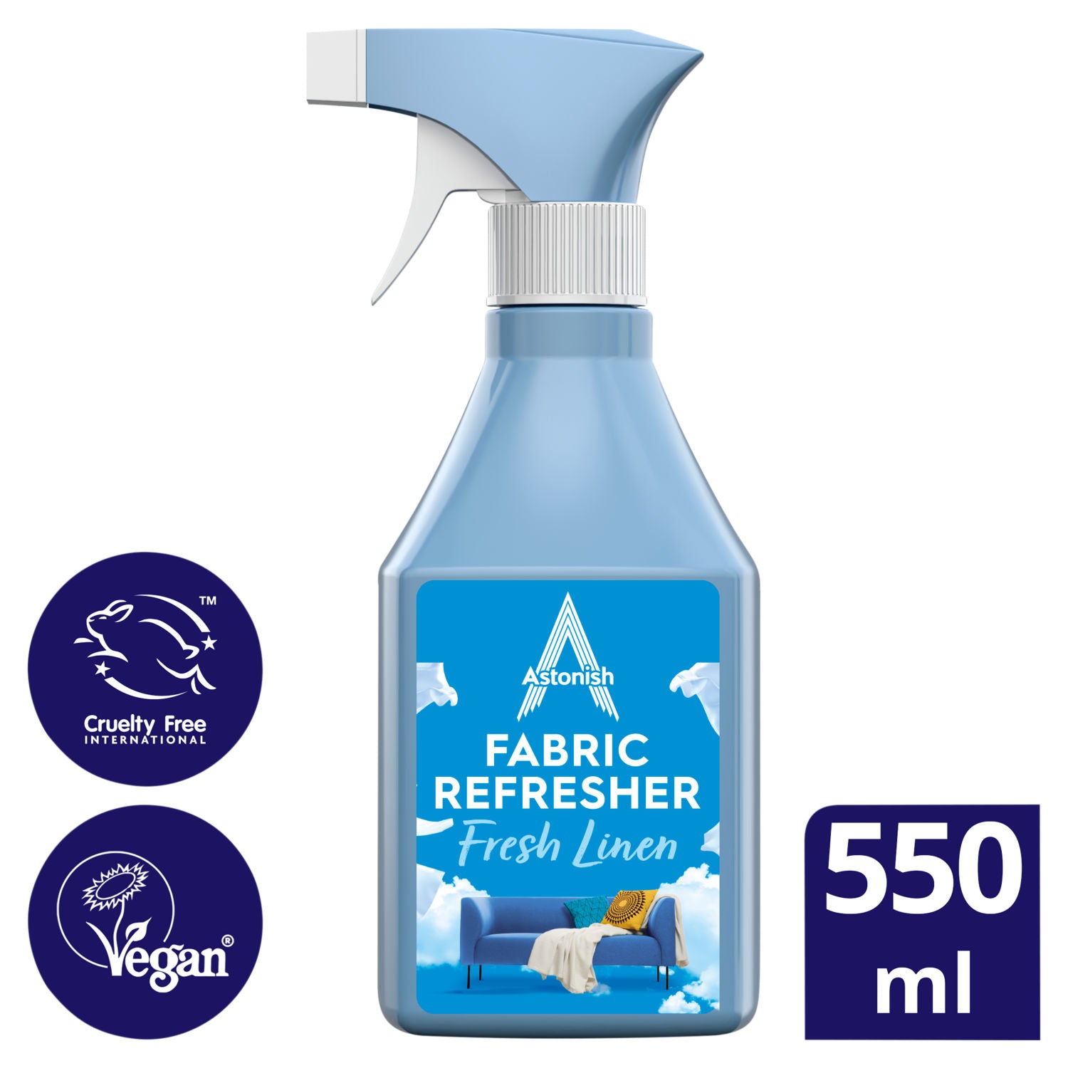 Astonish Fresh Linen Fabric Refresher 550ml (British brand)