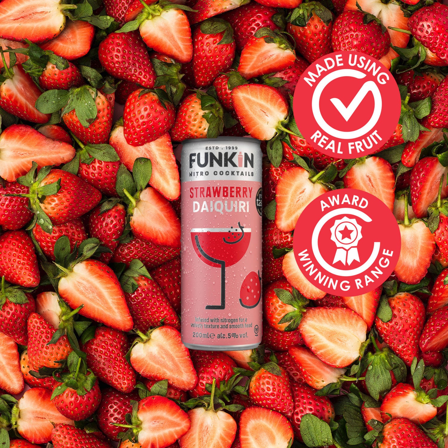 Funkin canned cocktail Strawberry Daiquiri 200ml - British product