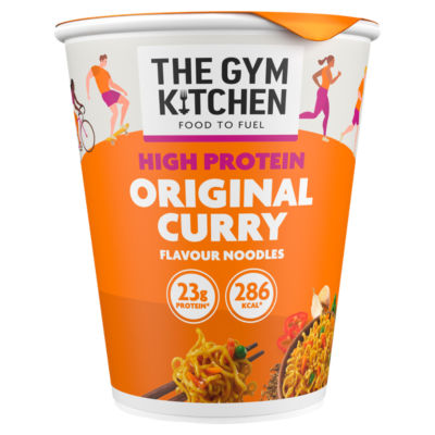 The Gym Kitchen original curry flavour noodles 64g (British brand)