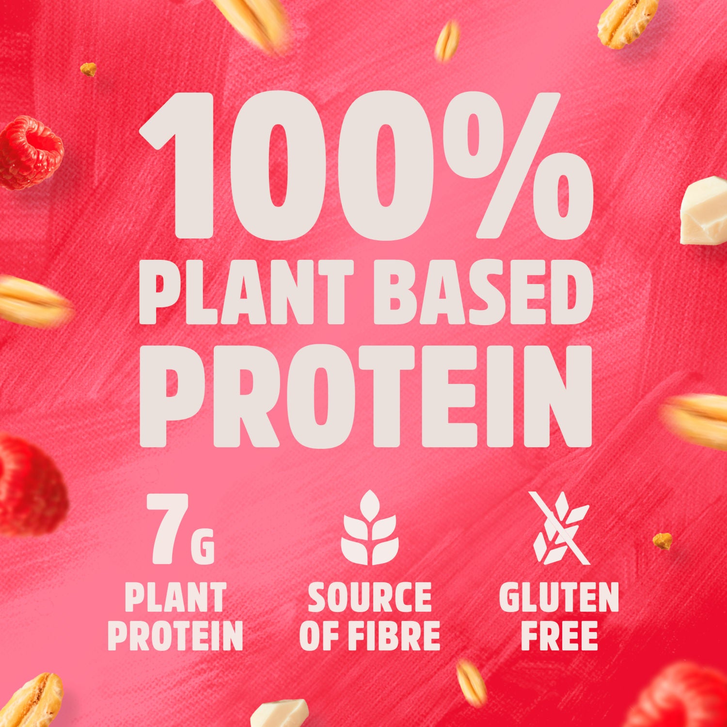 Trek protein flapjack white chocolate raspberry 3 x 40g (British brand)