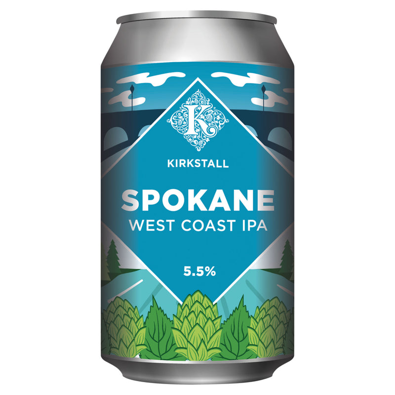 Kirkstall Spokane West Coast IPA 330ml can (British brand)