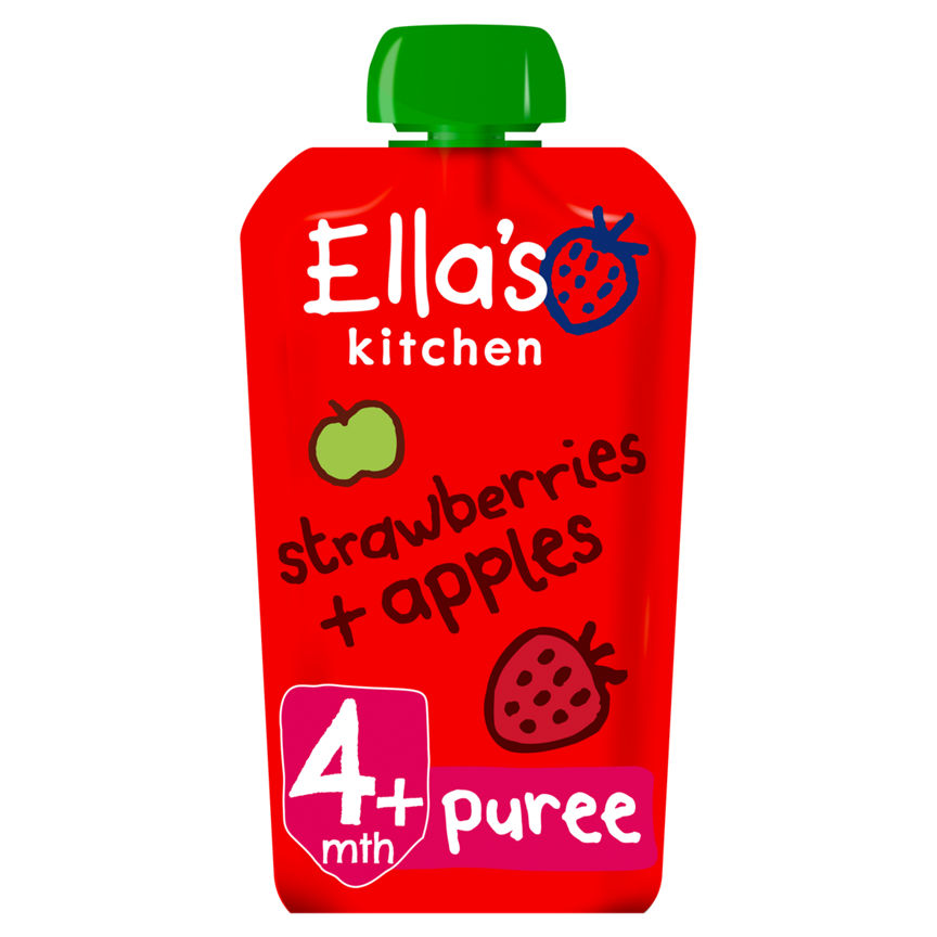 Ella's Kitchen Organic Strawberries and Apples Baby Food Pouch 4+ Months GOODS ASDA   