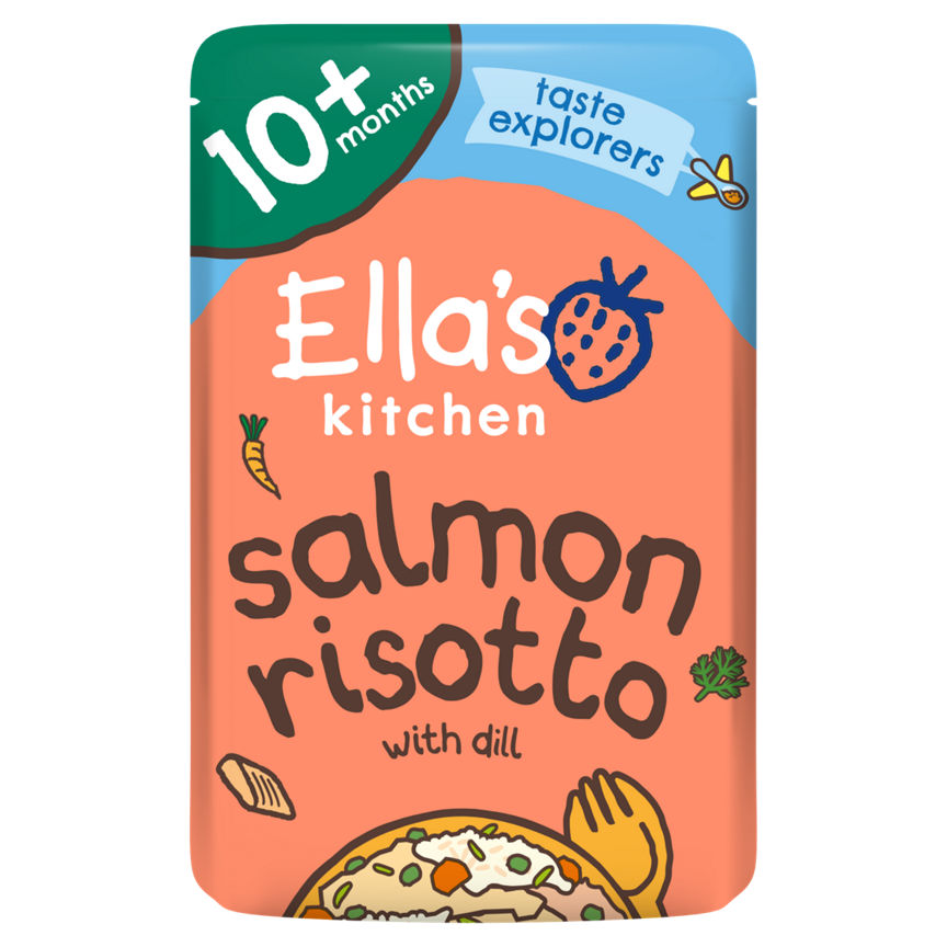 Ella's Kitchen Organic Salmon Risotto with Cheese Baby Pouch 10+ Months GOODS ASDA   