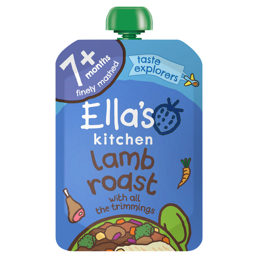 Ella's Kitchen Organic Lamb Roast Dinner Baby Food Pouch 7+ Months GOODS ASDA   