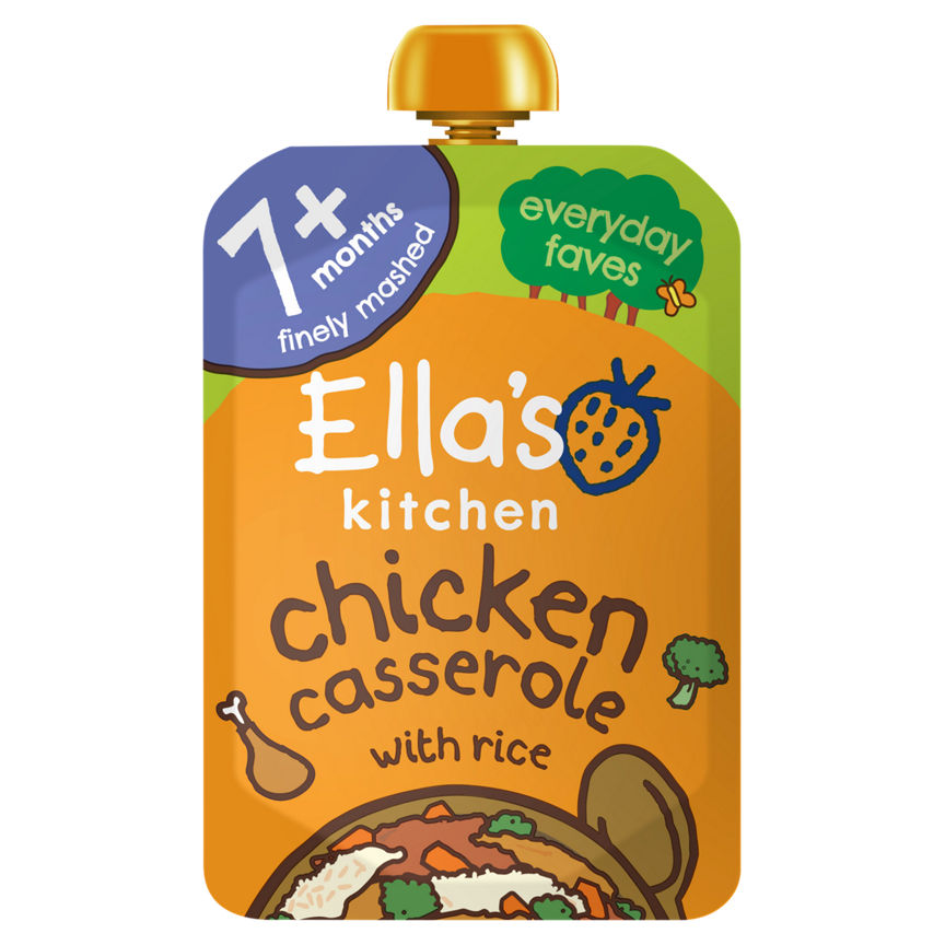 Ella's Kitchen Organic Chicken and Rice Casserole Baby Food Pouch 7+ Months GOODS ASDA   