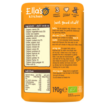 Ella's Kitchen chicken casserole baby food with thyme 190g - British product