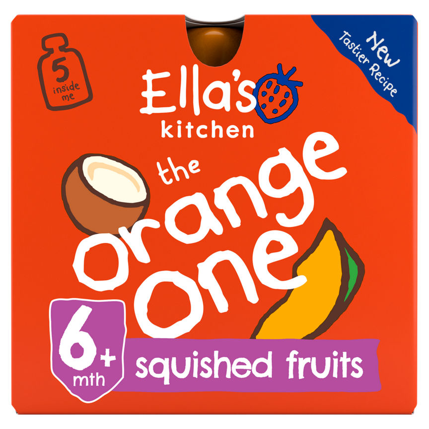 Ella's Kitchen Organic The Orange One Smoothie Multipack Baby Food Pouch 6+ Months GOODS ASDA   