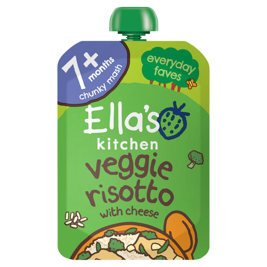 Ella's Kitchen Organic Veggie Risotto with Cheese Baby Food Pouch 7+ Months GOODS ASDA   