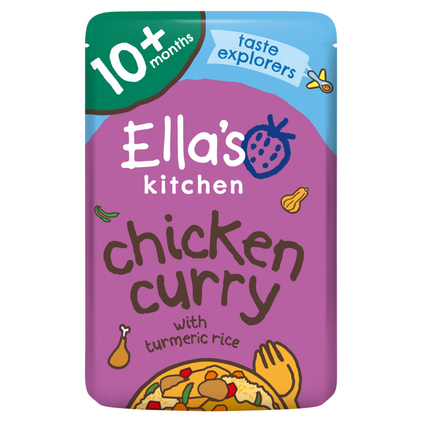 Ella's Kitchen Organic Chicken Curry with Veggie Rice Baby Food Pouch 10+ Months GOODS ASDA   