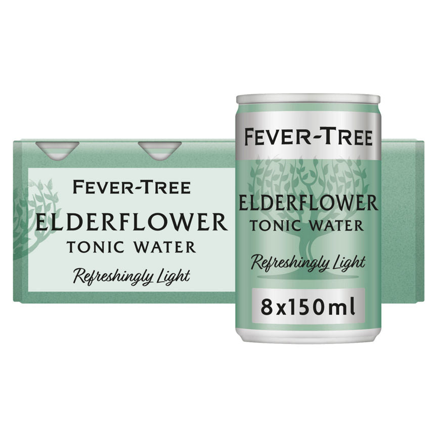 Fever-Tree Refreshingly Light Elderflower Tonic Water Cans GOODS ASDA   