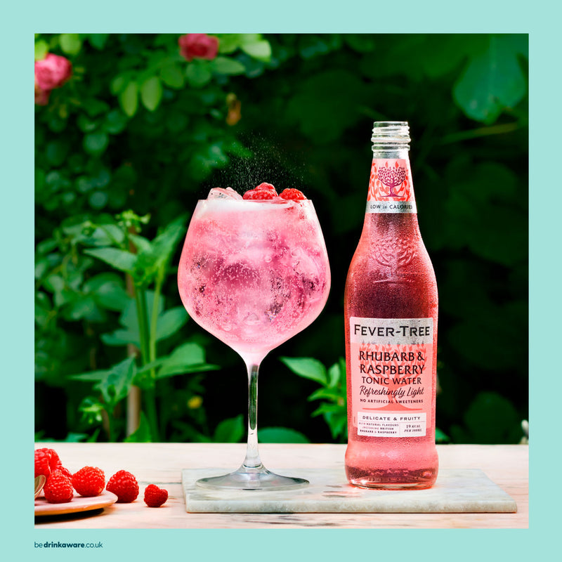 Fever-Tree light rhubarb and raspberry tonic water 500ml - British product