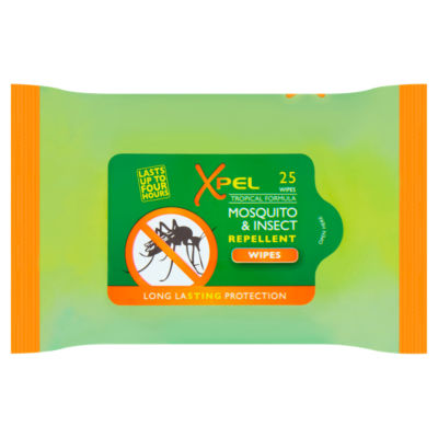 Xpel Mosquito & Insect Repellent Wipes 25 wipes (British brand)