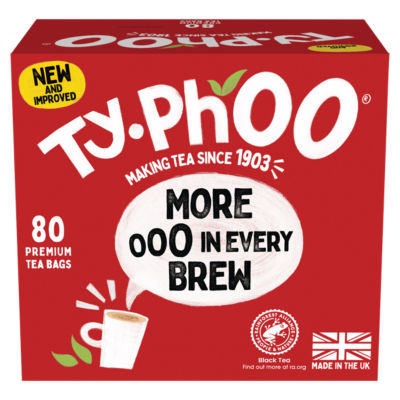 Typhoo 80 premium tea bags 250g (British brand)