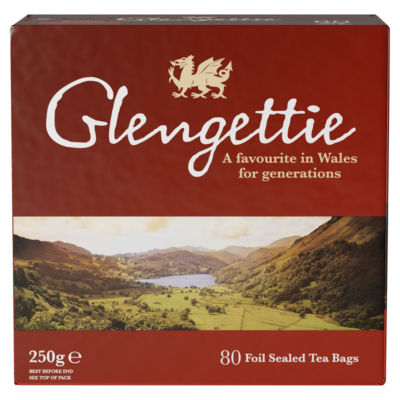 Glengettie Premium tea bags 80 count, imported from the UK