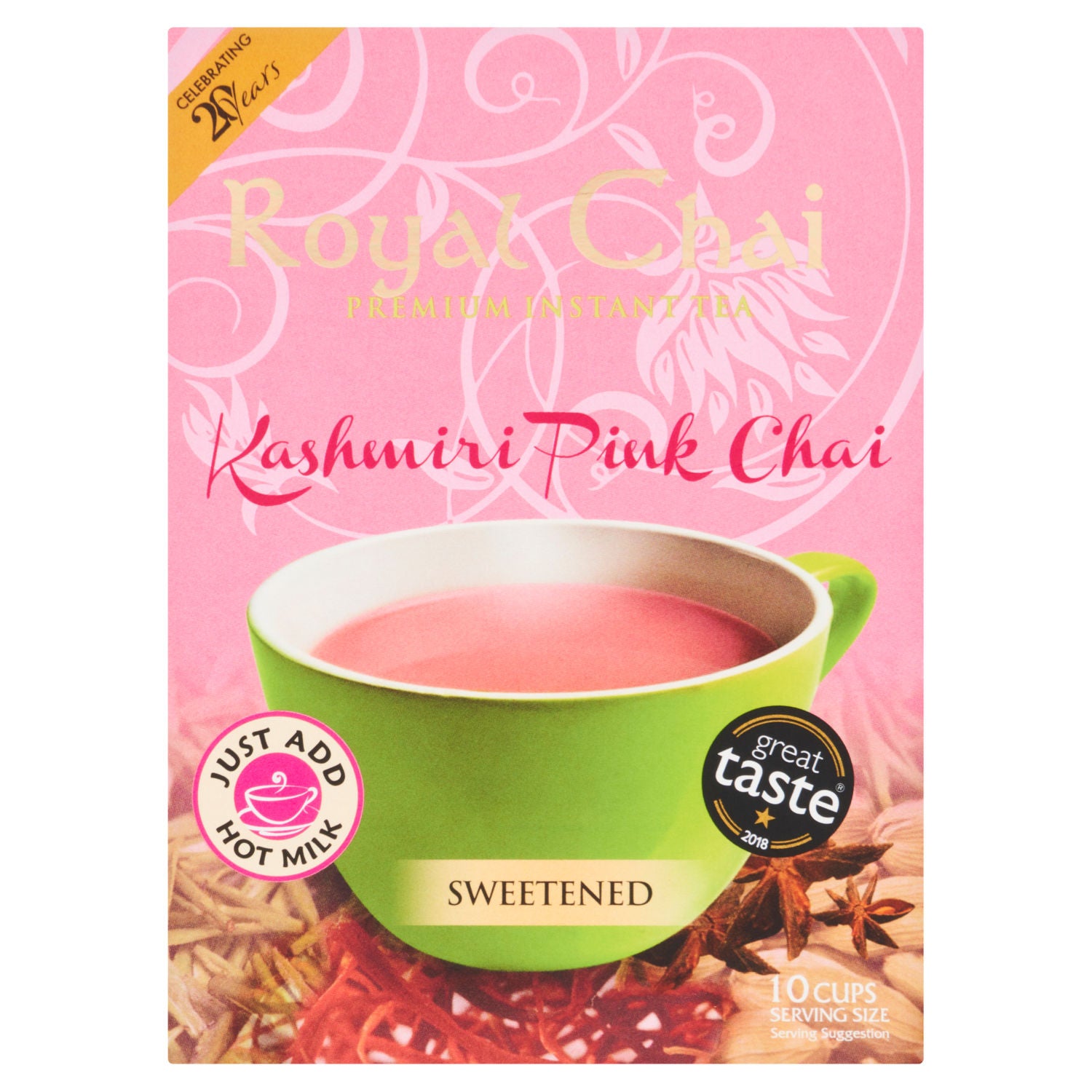 Royal Chai sweetened Kashmiri pink chai 200g - British product