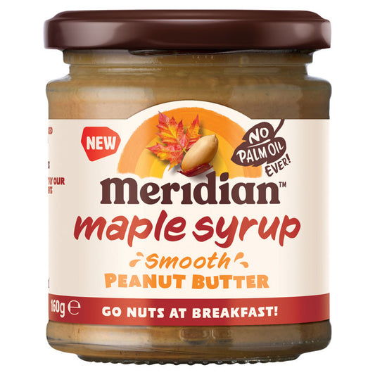 Meridian Maple Syrup Smooth Peanut Butter 160g GOODS ASDA   