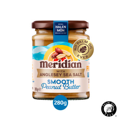 Meridian smooth peanut butter 280g, imported from the UK