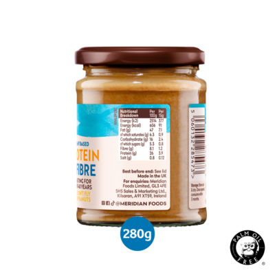 Meridian smooth peanut butter 280g, imported from the UK