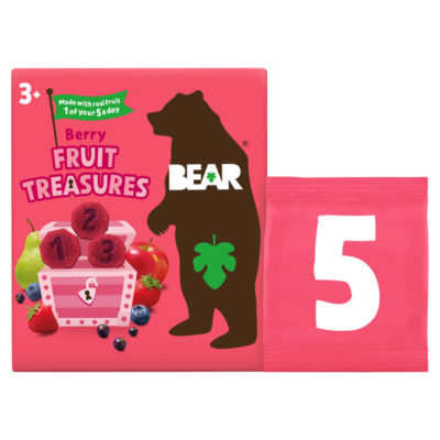 BEAR Berry Fruit Treasures 3+ Years 5 x 20g