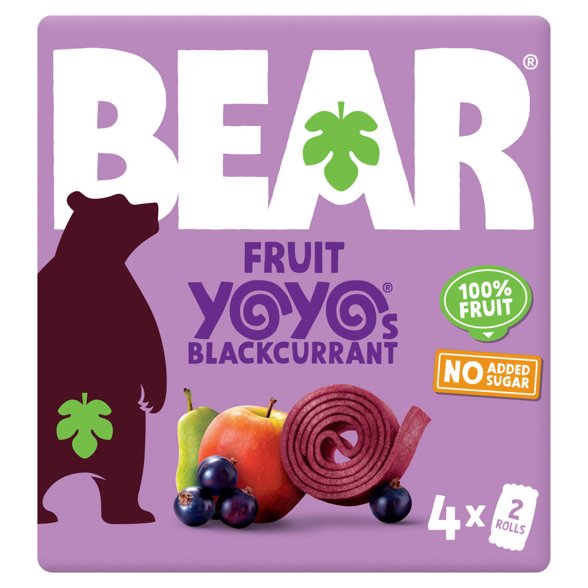 BEAR Fruit Yoyos Blackcurrant 4x20g, UK version