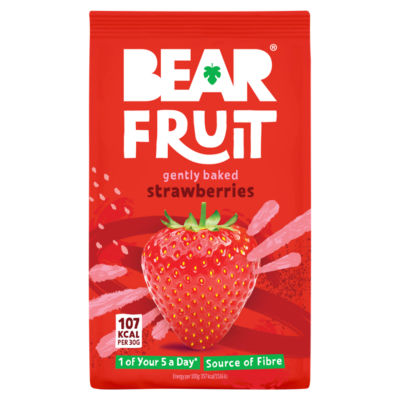 ASDA Bear Forsiktig Bakt Jordbær 90g Frukt Snack - Kjøp online hos McGrocer