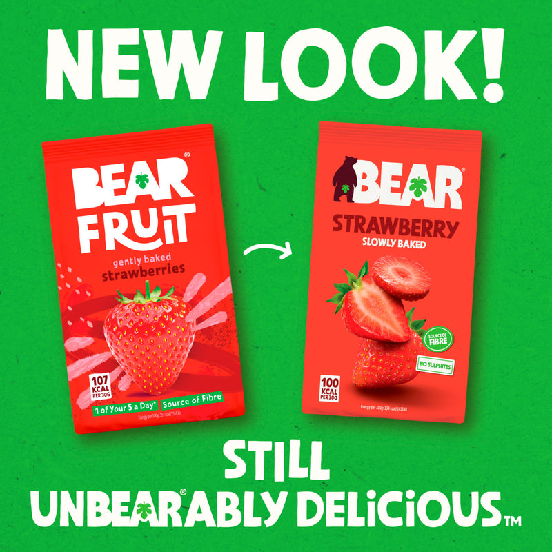 Bear Gently Baked Strawberries 90g, UK version
