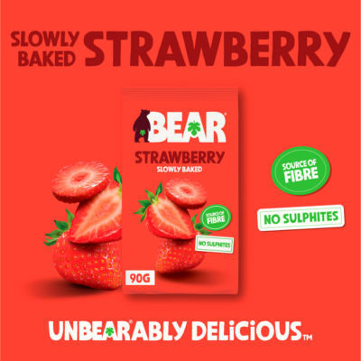 Bear Gently Baked Strawberries 90g, UK version