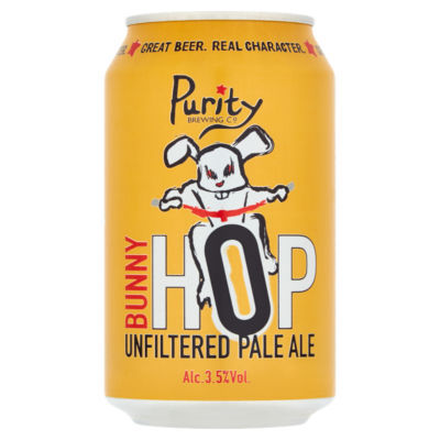 Purity Brewing Co Bunny Hop unfiltered pale ale 330ml, from the UK